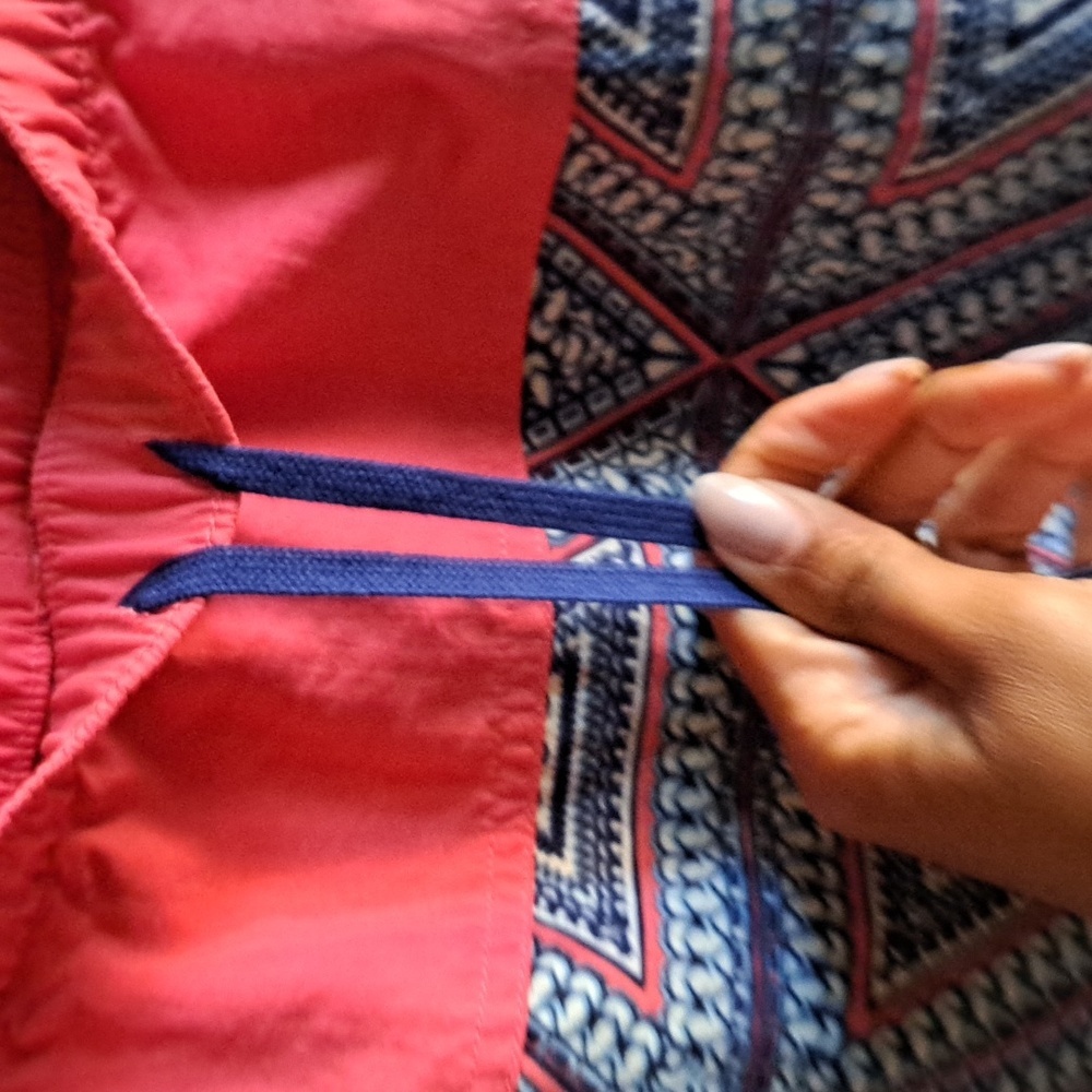 Patagonia Aztec Baggies Mini Skirt With Pockets Nylon Coral/Blue Size Small NWOT - Picture 6 of 8